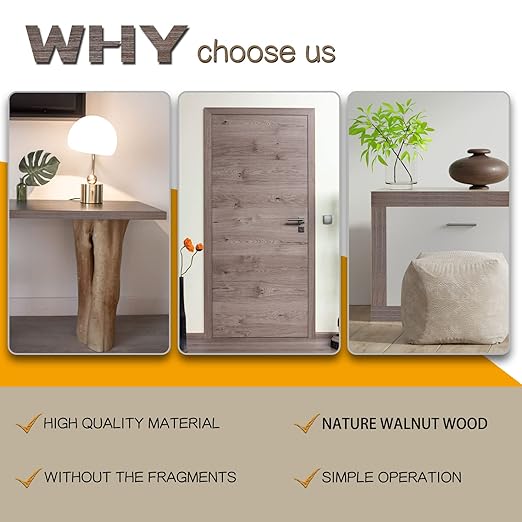 GSCIT Club Walnut Edge Banding, 1 inch x 7ft roll of Veneer Edge Banding -Pre-glued Flexible, Real Wood Tape Banding for Cabinet Repair Furniture Restoration