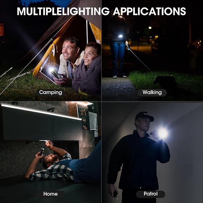 Rechargeable LED Flashlight High Lumens - 99,000 Lumens Super Bright Flash Light with 5 Modes, Waterproof Powerful Linterna Multifunctional Flashlights for Camping
