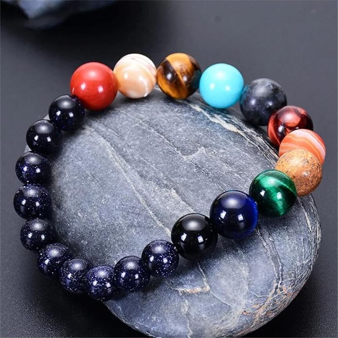 ONLYJUMP Planet Bracelet Solar System Universe Galaxy Bracelet Handmade Natural - Image 6