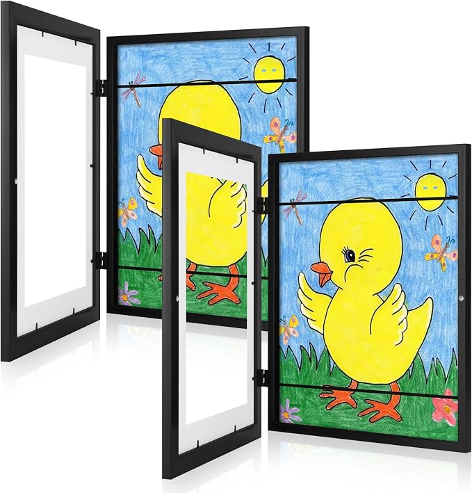 2-Pack Kids Art Frames, 11x14 Front Opening Kids Artwork Frames Changeable by GULETHUN