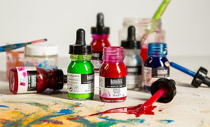Liquitex Professional Acrylic Ink, 1-oz Jar, Phthalocyanine Green Blue Shade - Image 5