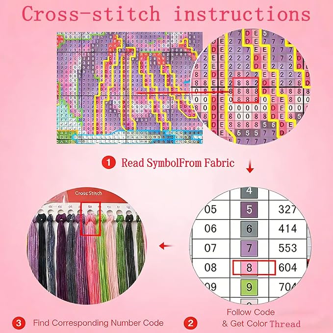 Tiwabb Cross Stitch Kits for Adults Beginners, Easter Egg Cross Stitch Kits - Image 5