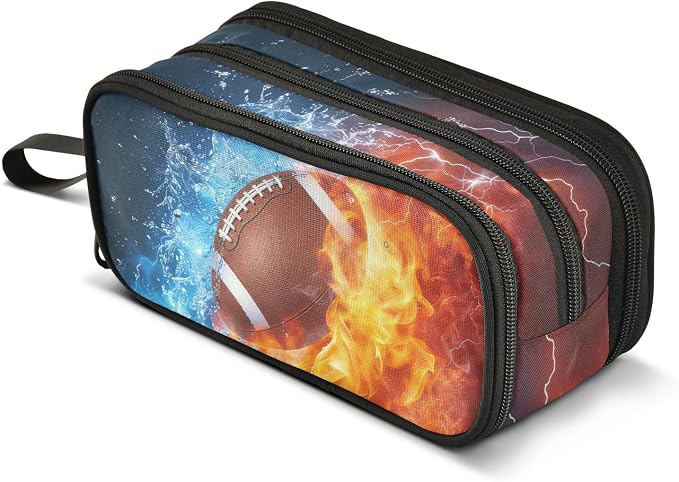 American Football Pencil Case Box Boys Girls Large Pencil Pouch by BOENLE-WELCOMEYOURCOMING