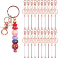 40 Pcs Beadable Keychains Bulk Kit – DIY Keychain Making Supplies by DNLEGULI