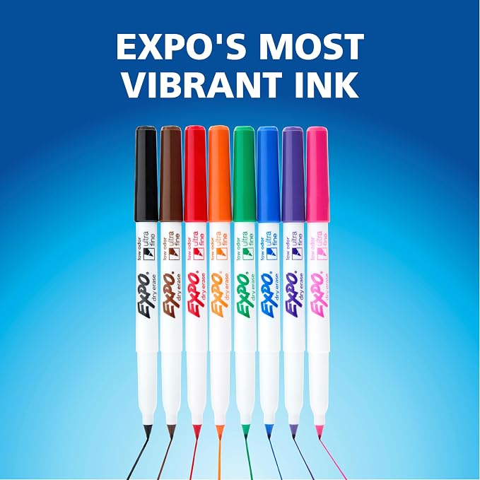EXPO Dry Erase Markers, Low Odor Ink, Ultra Fine Tip, - Image 6