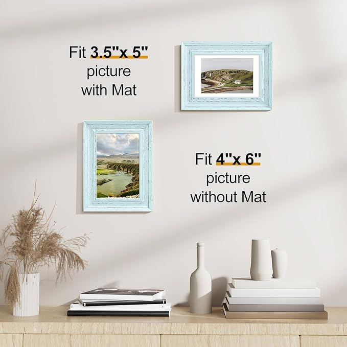 Vittanly 4x6 Picture Frames Set of 2, Ornate Vintage Photo Frame - Image 4