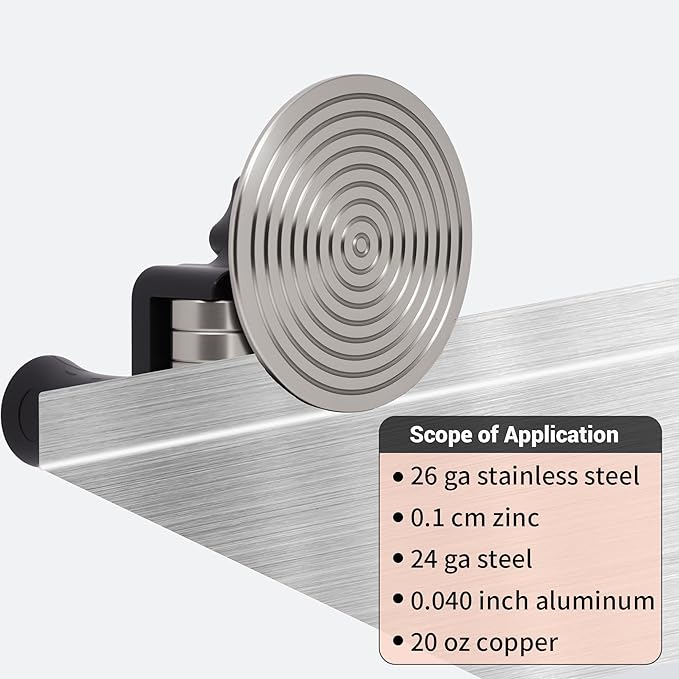 Circular Metal Bender, Compact Manual Metal Bending Machine, Sheet Metal Folding, Multi-Metal Compatible Bending Machine, Black