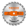 KENDO 1-Pack 10 Inch 40T Carbide-Tipped Circular Saw Blade with 5/8 Inch Arbor, Professional ATB Finishing Woodworking Miter/Table Saw Blades for Plywood, Laminate, Ripping Wood