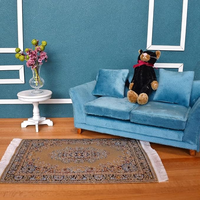 iLAND Miniature Dollhouse Accessories Vintage of Carpet - Image 5