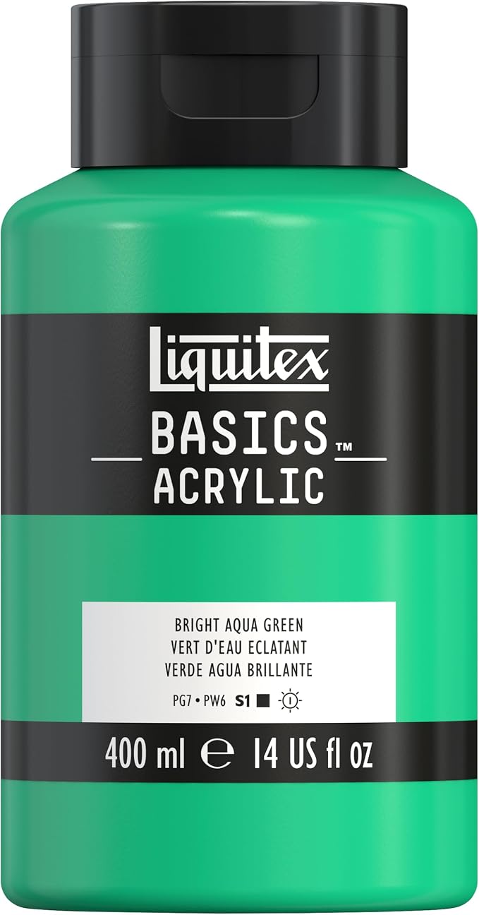 Liquitex BASICS Acrylic Paint, 400ml Bottle, Bright Aqua Green by Liquitex