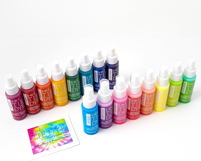 SEI 16 Pack Classic & Neon Tie Dye Spray Kit, Tye Dye Kits - Image 7
