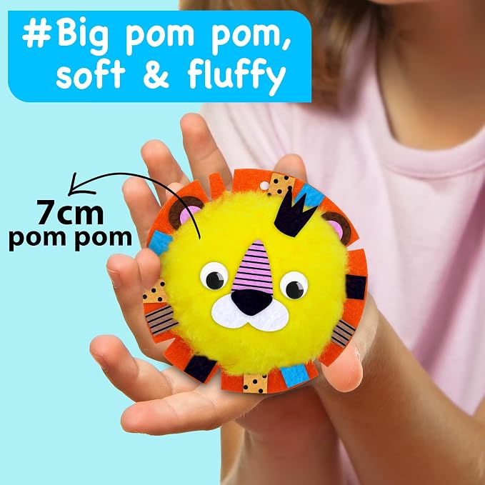 EZCRA Pom Pom Animal Craft Kit - Image 4