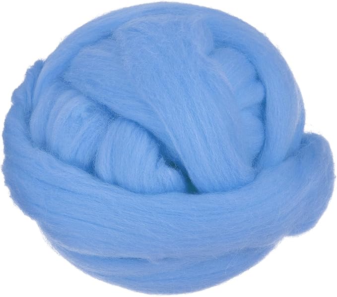 uxcell Needle Felting Wool, 3.5 Oz Nature Fibre Wool Yarn Roving by uxcell