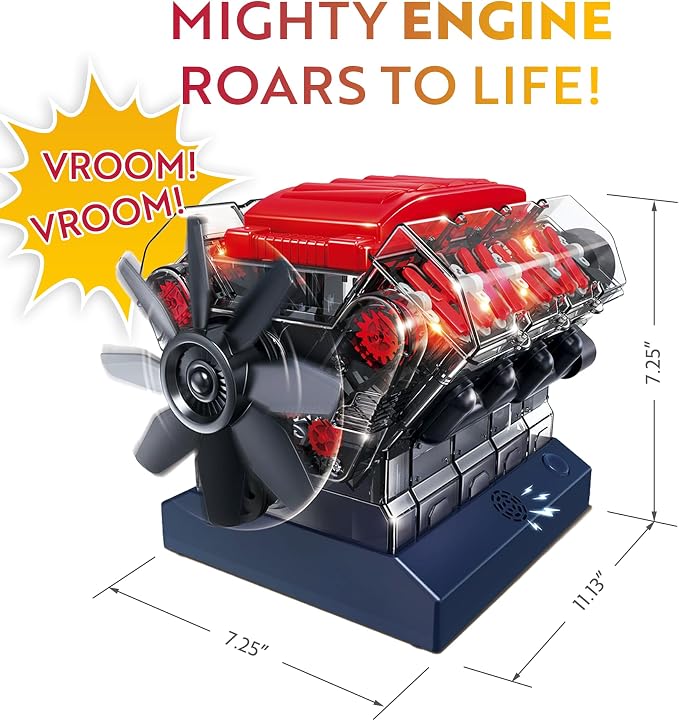 Playz V8 Combustion Engine Model Kit that Runs - Image 7