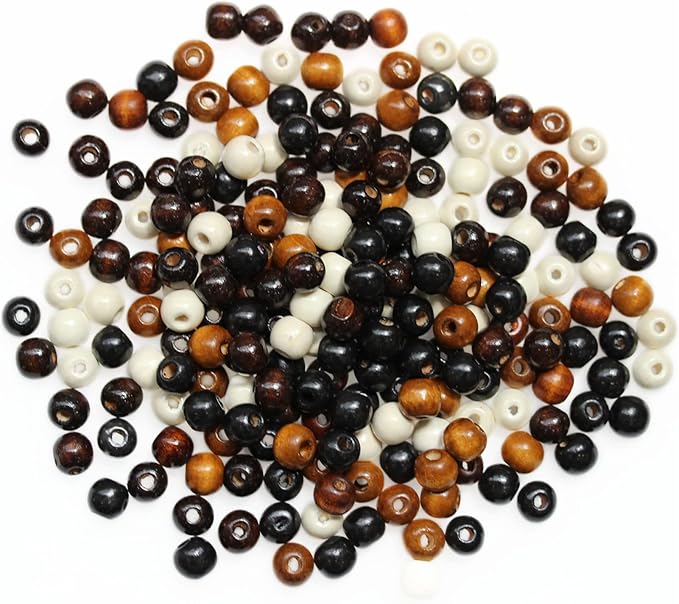 400Pcs Large Hole Wood Beads, BetterJonny Natural Wooden Spacer Beads Bulk by BetterJonny
