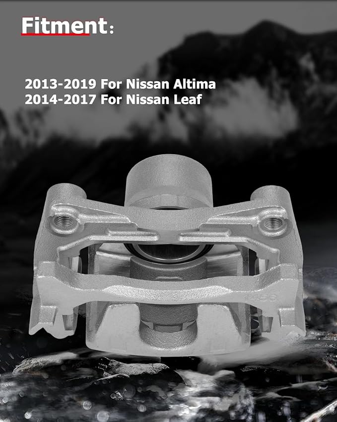 cciyu Front Left Brake Caliper Assembly w/Bracket 19B7102 2013 2014 2015 2016 2017 2018 2019 2020 2021 For Nissan For Altima,2014 2015 2016 2017 For Nissan For LEAF