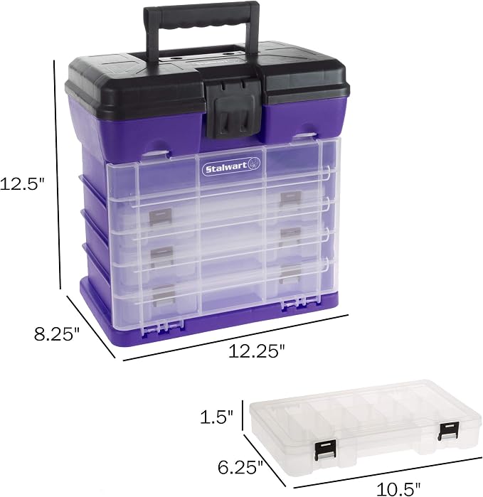 Storage and Tool Box-Durable Organizer Utility Box-4 Drawers - Image 2