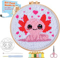 TCDZMYGS Salamander Punch Needle Kits, Cute Axolotl Punch Needle Kits by TCDZMYGS