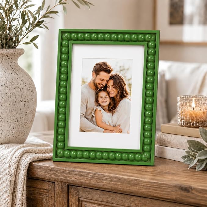 Solid Wood 6x8 Picture Frame Beaded Frame - Image 2