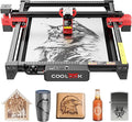 Coolook CK1-55 Laser Engraver, 5.5W Laser Engraving Machine, Laser Engraver Machine, Laser Cutter for Wood, Metal, Aluminum, Glass, Leather, 500mm/s Speed, 32-Bit Main Chip, 300x300mm Engraving Area