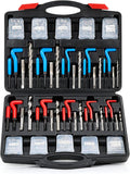 Orion Motor Tech Thread Repair Kit, SAE and Metric Helicoil Repair Kit with HSS Drill Bits Inserts Taps Break Off Tools, Rethreading Tools in 1/4" 5/16" 3/8" 7/16" 1/2" & M5 M6 M8 M10 M12 Sizes