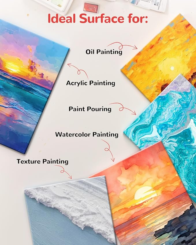100 Pack 4x6 Inch Mini Painting Canvas Boards - Image 4