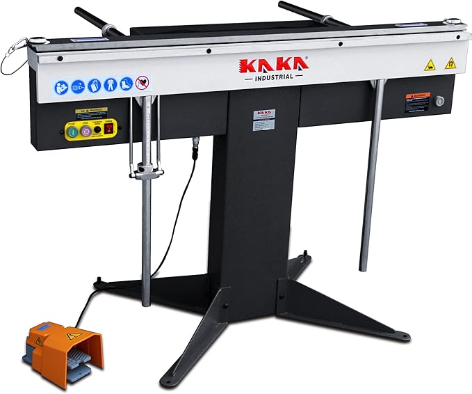 KAKA INDUSTRIAL Magnetic Sheet Metal Brake, 52-Inch Magnetic Clamping Box and Pan Brake, 16-Gauge 6.5-ton Magnetic Power Metal Bending Brake, 220V-60HZ-1PH Bend Boxes or Pans to Any Depth EB-5216