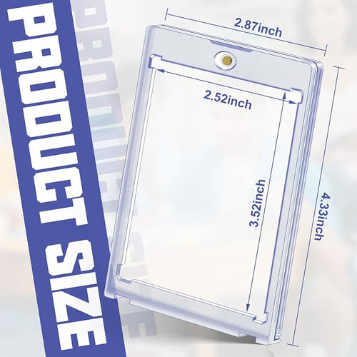 100 ct Magnetic Card Holders for Trading Cards, 35 pt Hard Cards Sleeves Case - Image 2