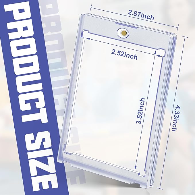 128ct Magnetic Card Holders Cases, 35pt Acrylic Baseball Hard Plastic Card Case - Image 2
