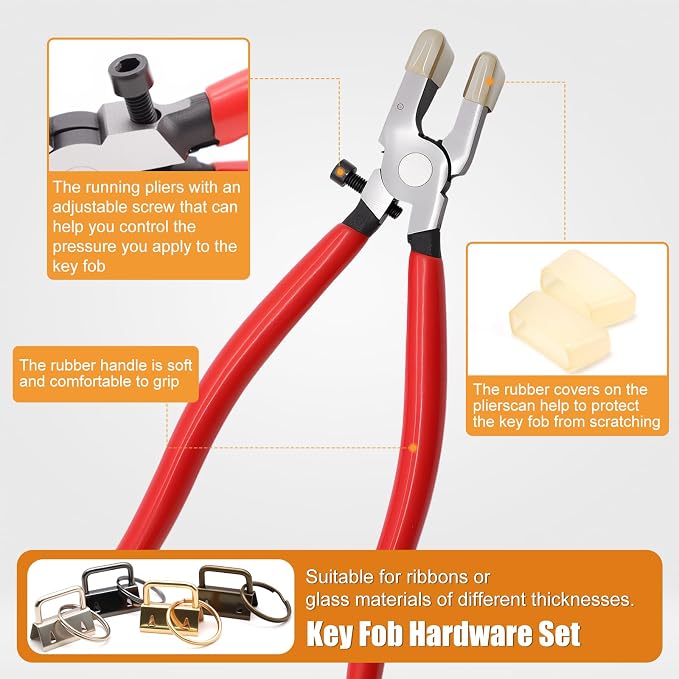 mankk 40PCS 1 inch Key Fob Hardware Set - Image 3
