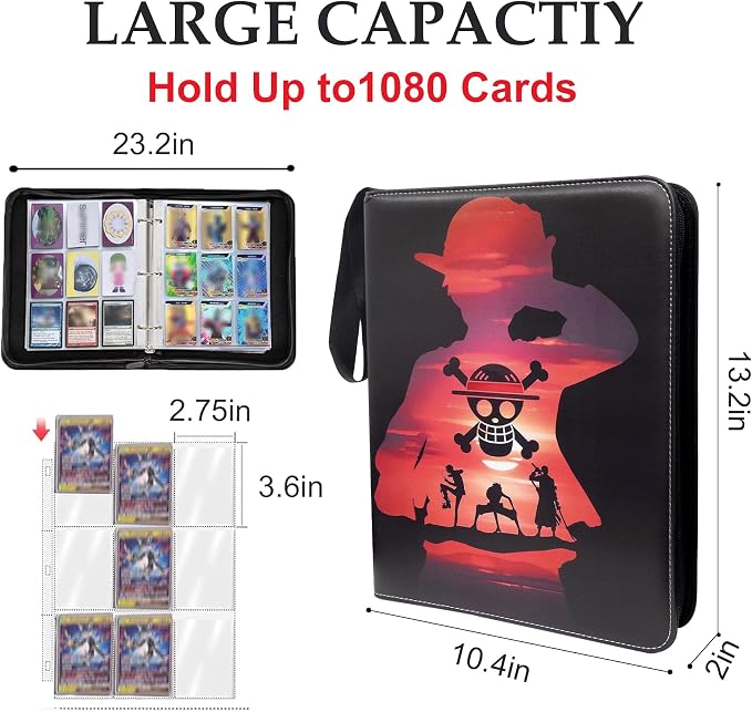 Trading Card Binder for One Piece Cards, 9 Pocket - Image 3
