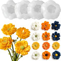 4 Pack 3D Flower Silicone Molds, DIY Candle Soap Making Cake Decorating | by JDHSilicone