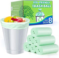 8 Gallon Trash Bags Medium Garbage Bags, Extra Strong Trash-Can-Liner for Bathroom Kitchen Office (120 Counts, 30 Liter, Green)