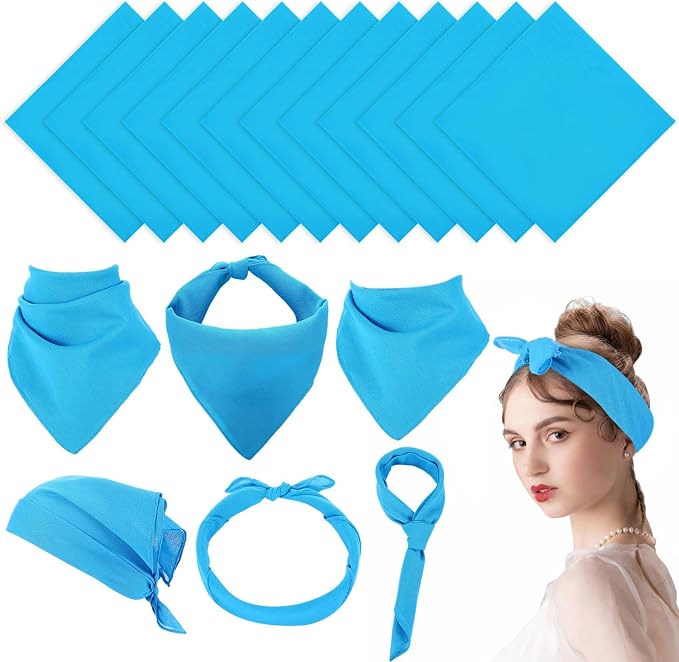 Suhine 100% Cotton Solid Bandanas Blank Bandanas Multifunctional Headband Scarf by Suhine