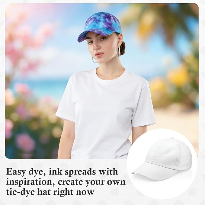 Syhood White Baseball Cap Blank Hat - Image 3