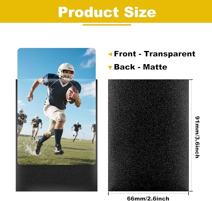 150 Pcs Matte Black Card Sleeves 2.6''x3.6'' Compatible - Image 2