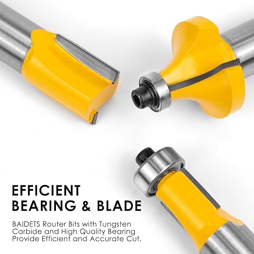 Router Bits Set 1/2 Inch Shank - BAIDETS 35PCS Router Bit for Professional and Beginners Carpenter Woodworking Projects