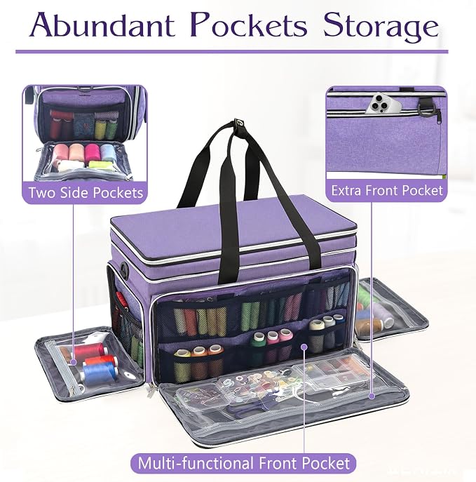 Anitor Large Size Sewing Supplies Organizer, Double Layer Sewing Storage - Image 6