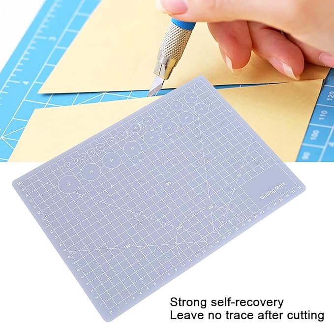Translucent Cutting Mat, See Through Self Healing Cutting Mat, Non Slip Gridded - Image 2