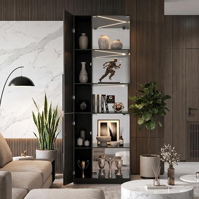 VersionTECH. Glass Display Cabinet - Image 9