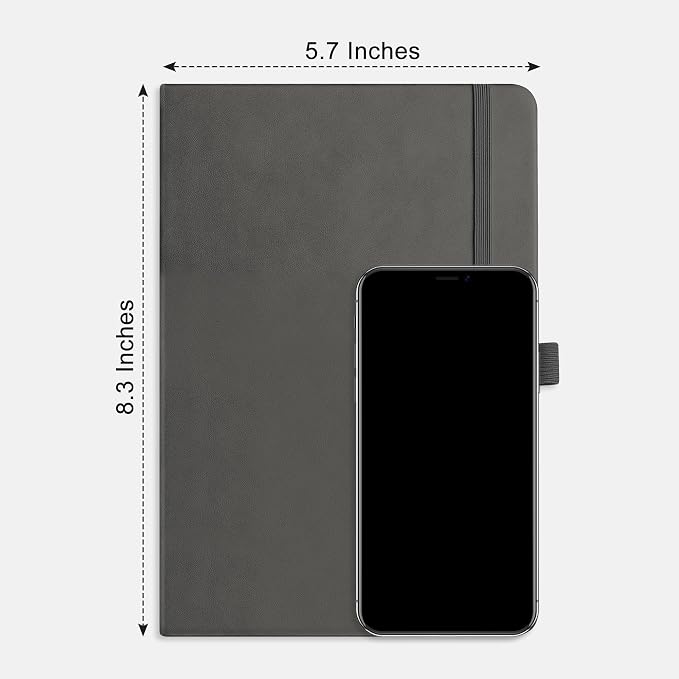 RETTACY Dotted Journal Notebook, 192 Pages, A5 Medium Size | Leather Hardcover - Image 8