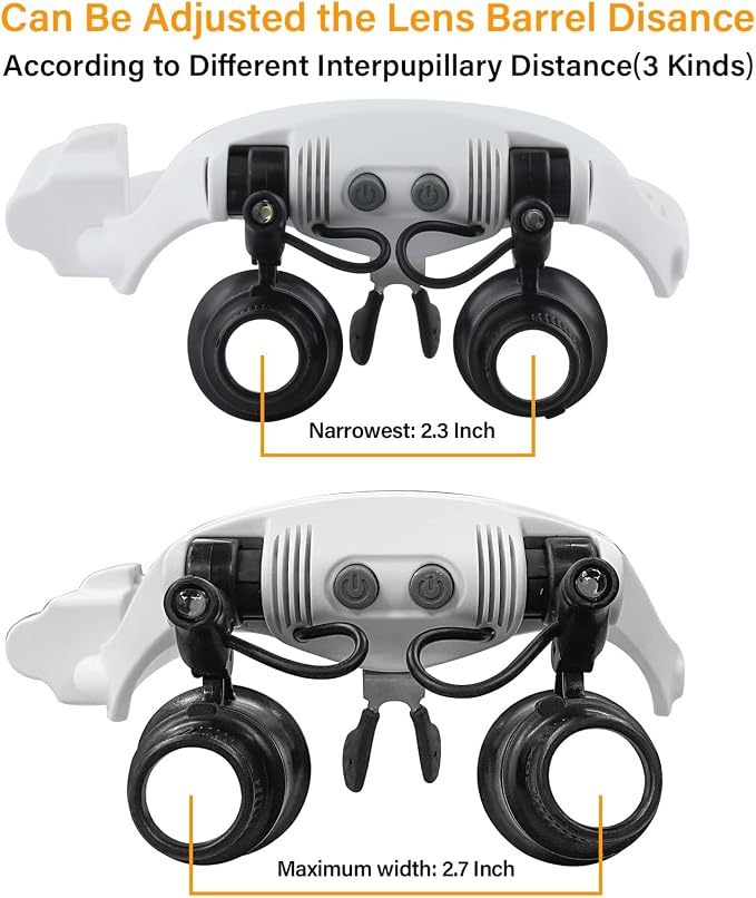 Hands Free Head Magnifying Glasses, Magnifier - Image 5