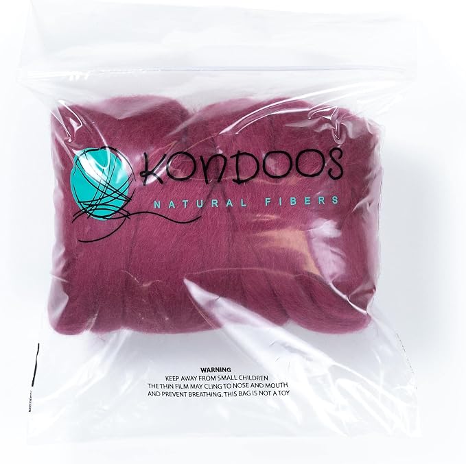 Colored Natural Wool roving, 8 OZ. Best Wool - Image 3