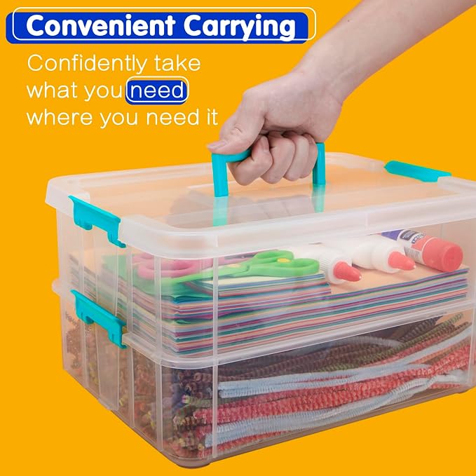 TERGOO 2 Layer Plastic Storage Containers - Image 5