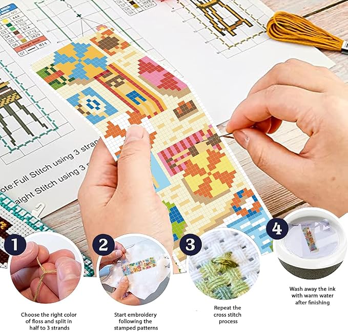 FREEBLOSS 6 PCS Cross Stitch Bookmark Kits - Image 4