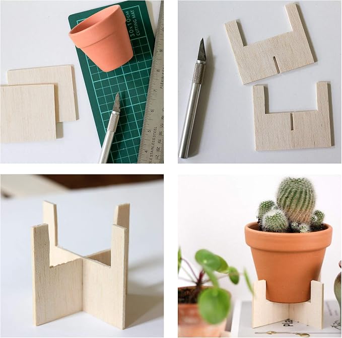 CRAFTIFF Balsa Wood Sheets Unfinished Thin Wood Pieces - Image 7