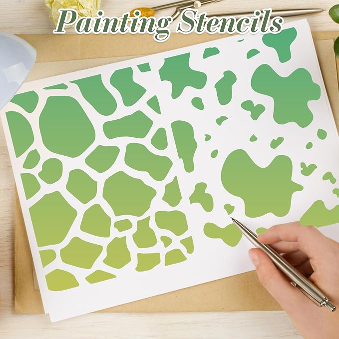 Texture Stencils for Crafts Reusable 12Pcs Stencils | DIY Art Painting Stencil - Image 6
