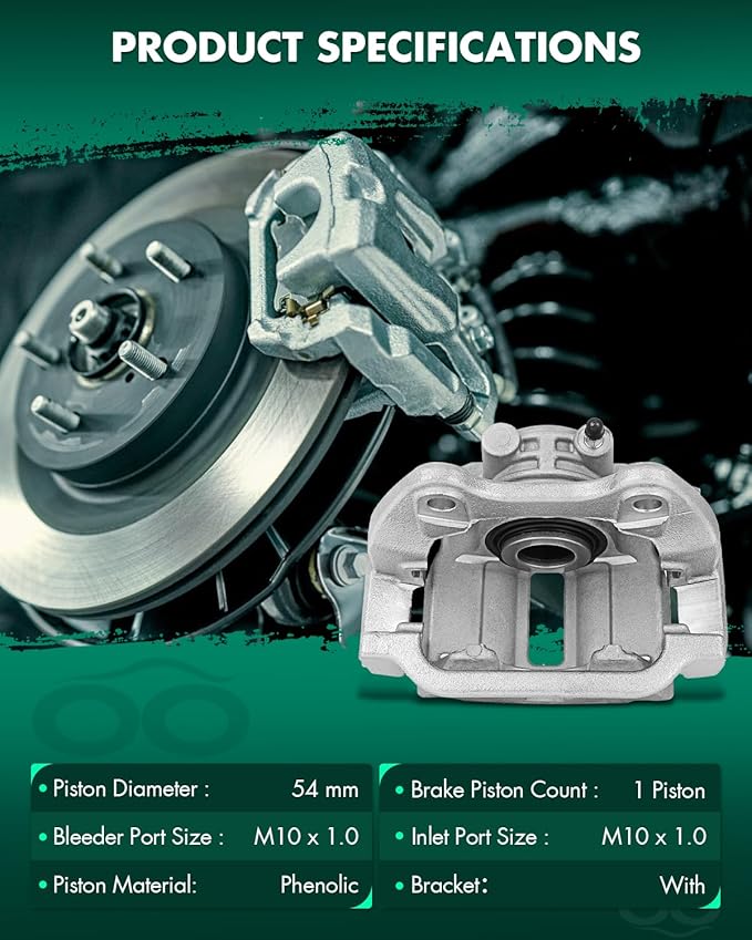 SCITOO 18B4855 Rear Right Disc Brake Caliper w/Bracket For Cadillac For DeVille/For DTS,For Chevy For Silverado 1500/For Silverado 1500 Classic,For GMC For Sierra 1500/For Sierra 1500 Classic