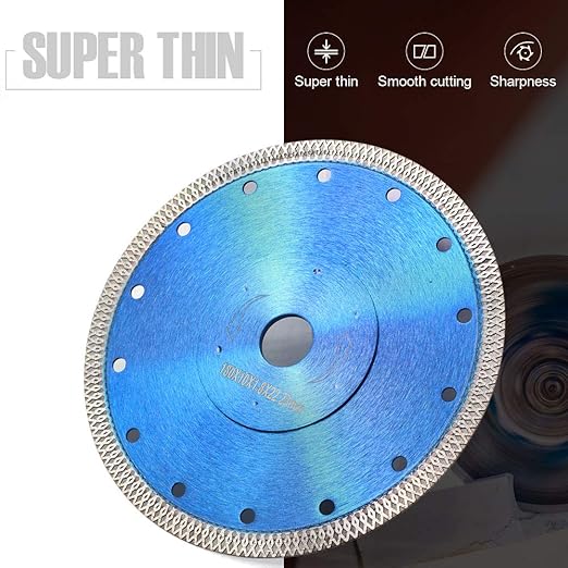 Super Thin Diamond Tile Blade Porcelain Saw Blade for Cutting Porcelain Tile Granite Marbles (7")