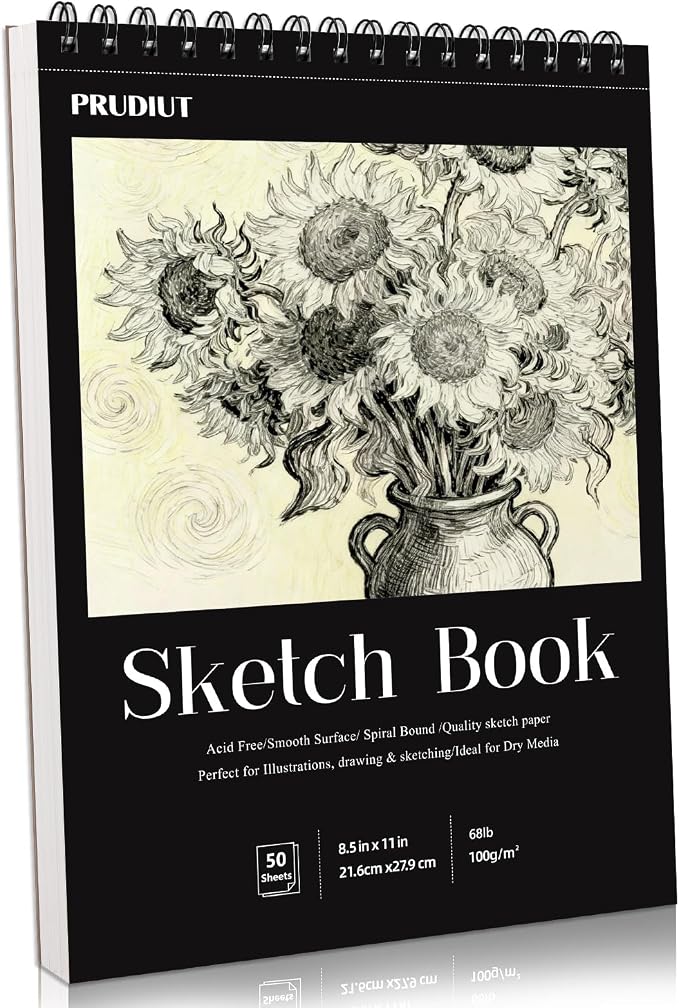 Prudiut Sketch Book Sketch Pad 8.5x11, Sketchbooks by Prudiut